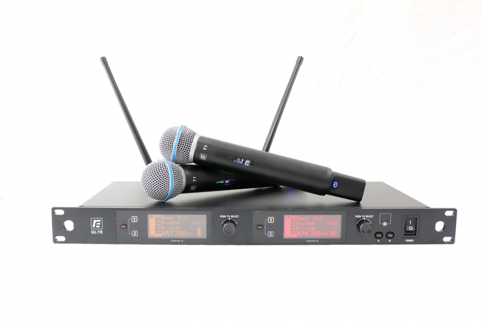 RFIntell QL7R/T1-A 651,800-683,400 МГц 2-канальная радиосистема с 2-мя ручными микрофонами в Приволжске